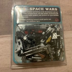 23Pcs Sci-fi Space Wars Minifigs Spray Paint Weapons Packs Set,Small